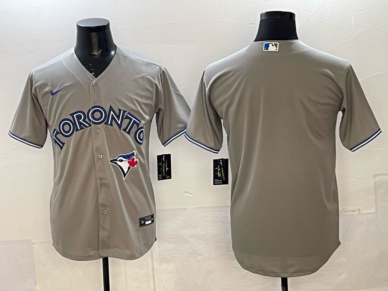 Men 2025 Nike Toronto Blue Jays Blank Grey Game MLB Jersey 09